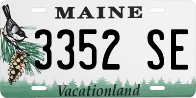 ME license plate 3352SE