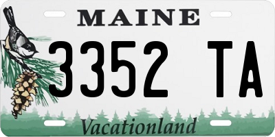 ME license plate 3352TA