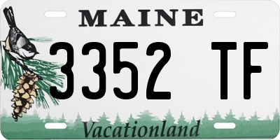ME license plate 3352TF