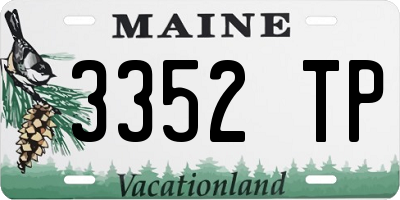 ME license plate 3352TP