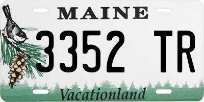 ME license plate 3352TR