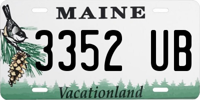 ME license plate 3352UB