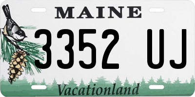 ME license plate 3352UJ