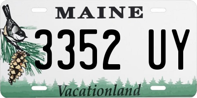 ME license plate 3352UY