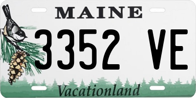 ME license plate 3352VE