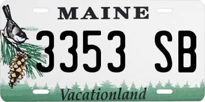 ME license plate 3353SB