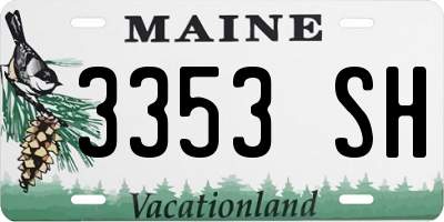 ME license plate 3353SH