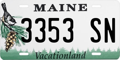 ME license plate 3353SN