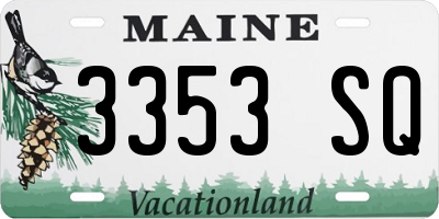 ME license plate 3353SQ