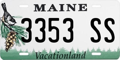 ME license plate 3353SS