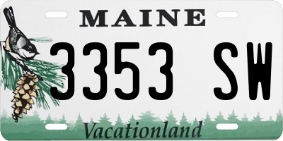 ME license plate 3353SW