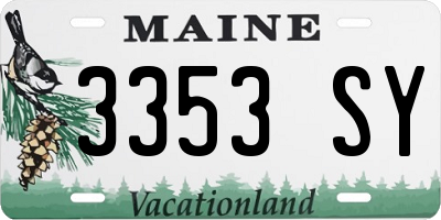 ME license plate 3353SY