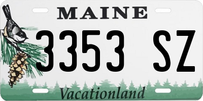 ME license plate 3353SZ