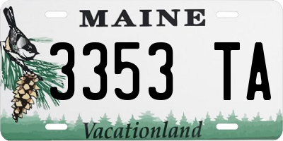 ME license plate 3353TA