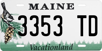 ME license plate 3353TD