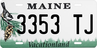 ME license plate 3353TJ