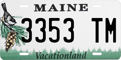 ME license plate 3353TM