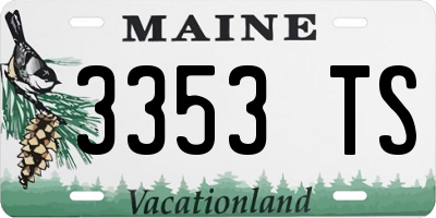 ME license plate 3353TS