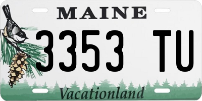 ME license plate 3353TU