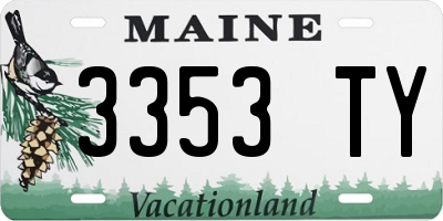 ME license plate 3353TY