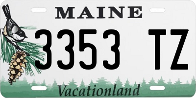 ME license plate 3353TZ