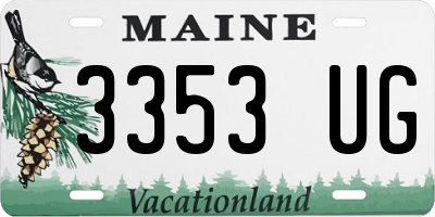 ME license plate 3353UG