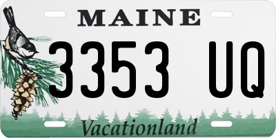 ME license plate 3353UQ