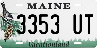 ME license plate 3353UT