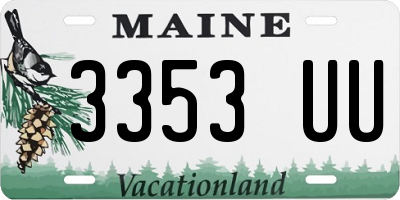 ME license plate 3353UU