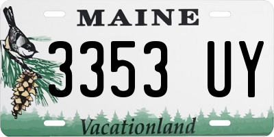 ME license plate 3353UY