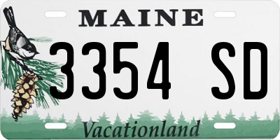 ME license plate 3354SD