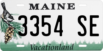 ME license plate 3354SE