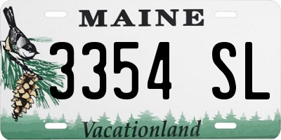 ME license plate 3354SL