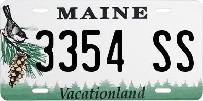 ME license plate 3354SS