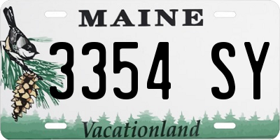 ME license plate 3354SY