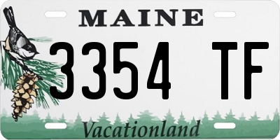 ME license plate 3354TF