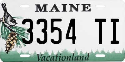 ME license plate 3354TI