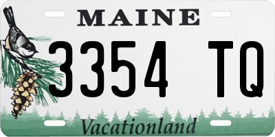 ME license plate 3354TQ