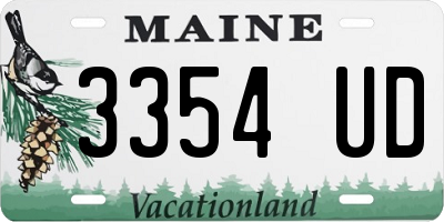 ME license plate 3354UD