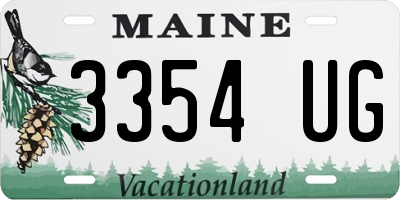 ME license plate 3354UG
