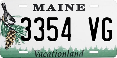 ME license plate 3354VG