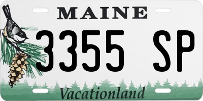 ME license plate 3355SP
