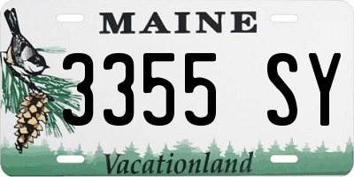 ME license plate 3355SY