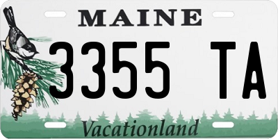 ME license plate 3355TA