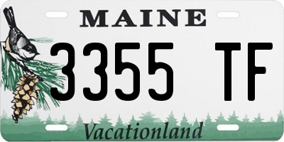 ME license plate 3355TF
