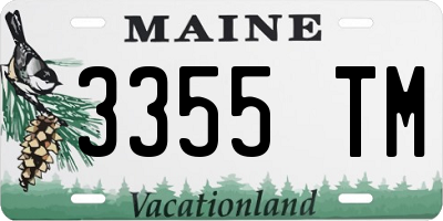 ME license plate 3355TM