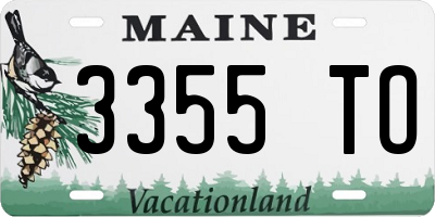 ME license plate 3355TO