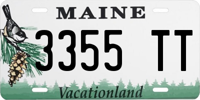 ME license plate 3355TT