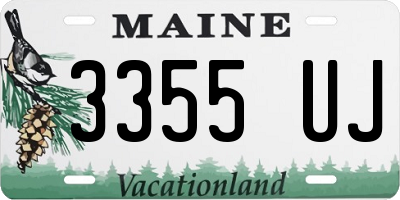 ME license plate 3355UJ
