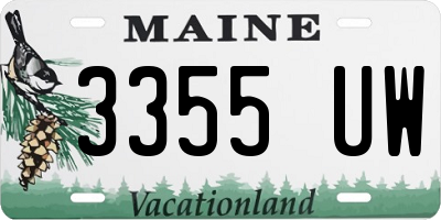 ME license plate 3355UW